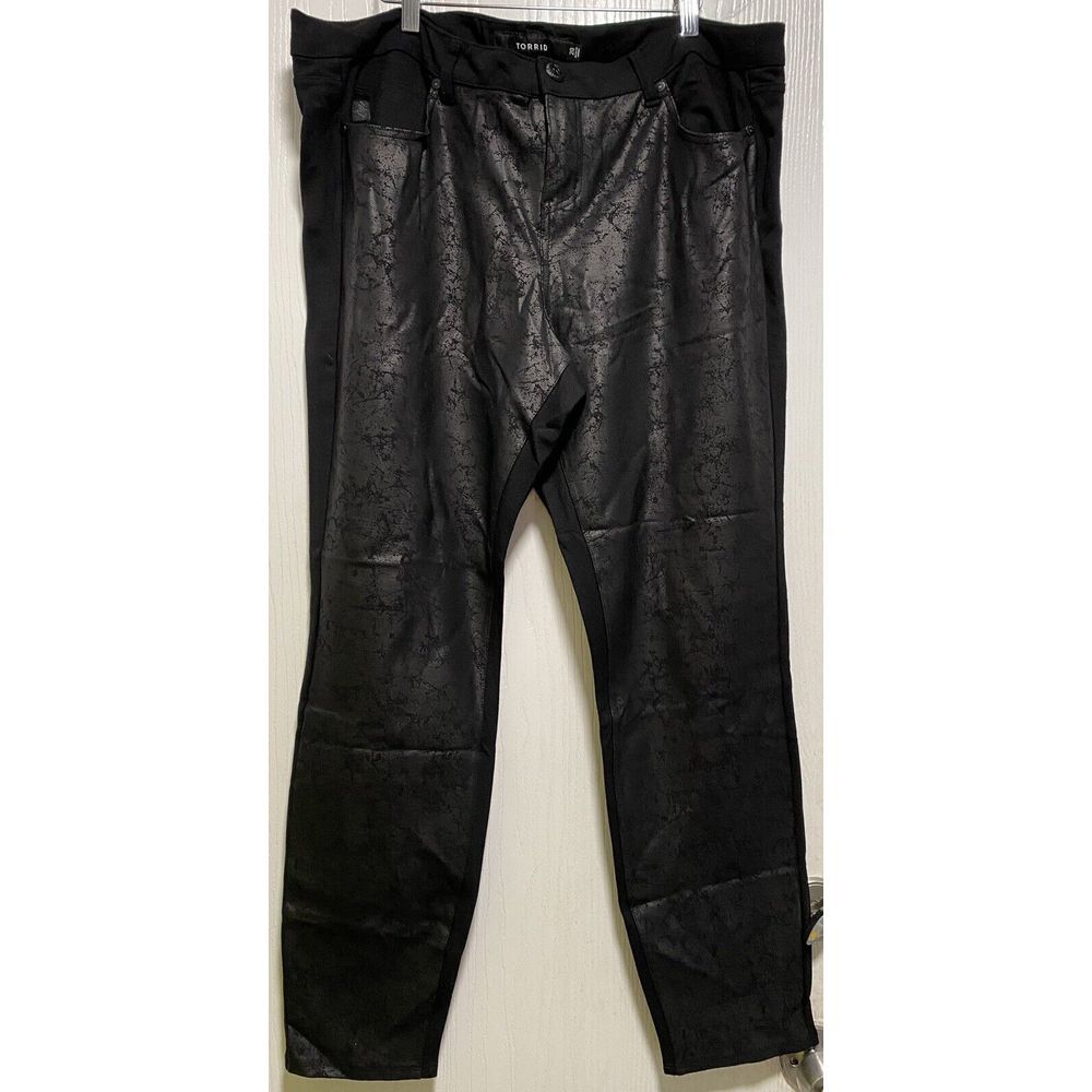 Torrid Skinny Pants Womens‎ Adult Size 20 Black Rayon Stretch High Rise